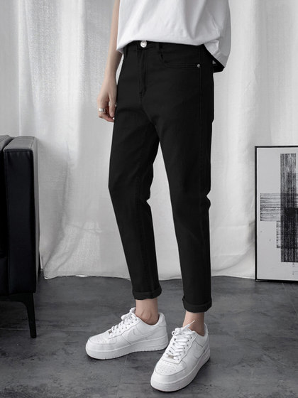 Autumn black nine-point jeans for men versatile Korean style trendy slim feet long pants trendy autumn style
Autumn black nine-point jeans for men versatile Korean style trendy slim feet long pants trendy autumn style
