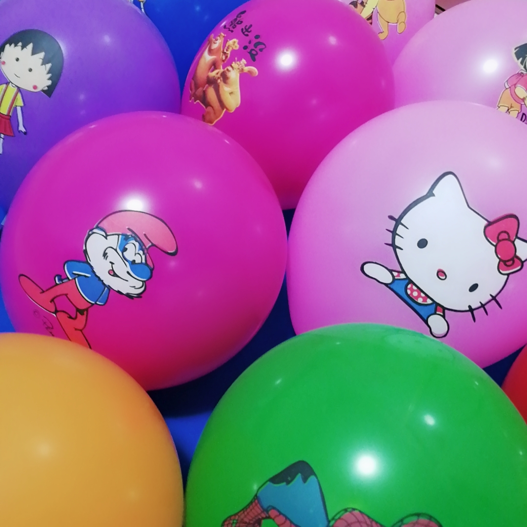 淘宝加厚多款圆形彩色卡通人物可爱气球