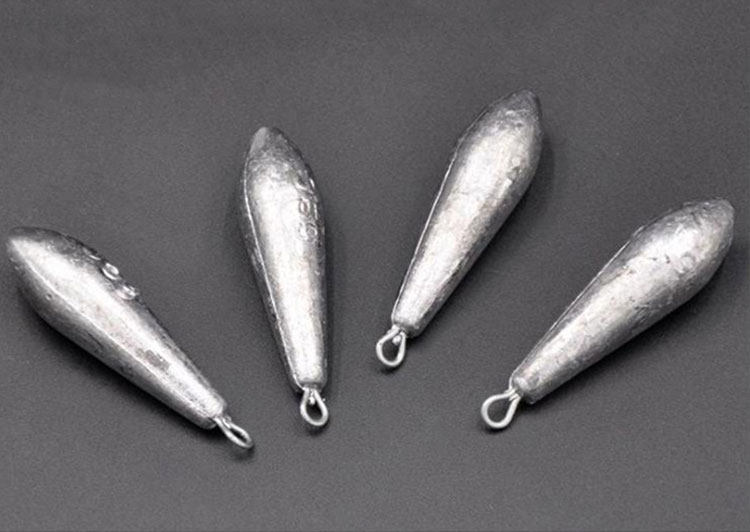 柳叶铅坠 水滴铅坠 带环铅坠 海钓抛竿远投铅坠 钓鱼垂钓用品