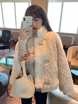 2021 winter young models are thin and wild imitation rabbit fur grass coat womens short thickened warm plush coat