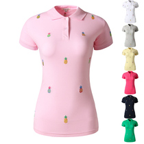 19 summer new golf clothes womens short sleeve T-shirt golf suit Korean embroidery quick-drying breathable top