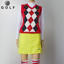 Spring and Autumn New GOLF Clothing Womens GOLF Women Sleeveless Vest West Knitting Sweater GOLF Suit Jersey