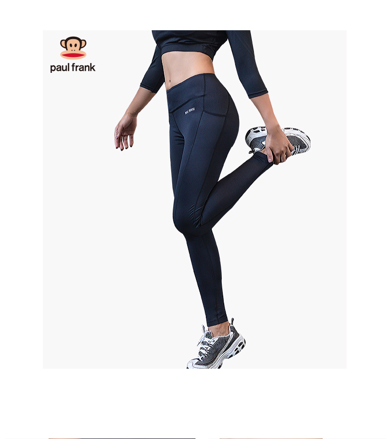 Paul Frank\/大嘴猴瑜伽裤女紧身运动长裤速干高