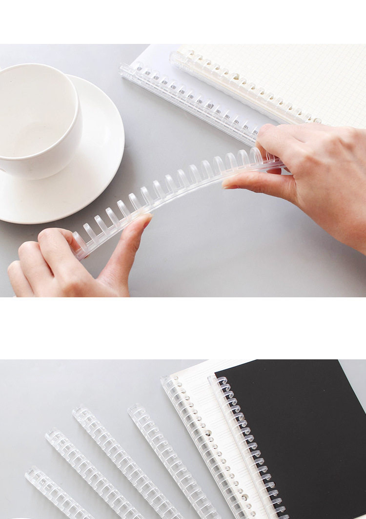 日系a5活页装订条20孔开合装订圈b5塑料活页夹26孔活页圈可拆扣环