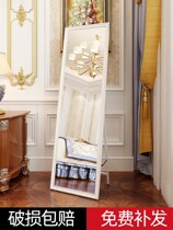 Mirror full body dressing mirror home girl bedroom floor mirror wall hanging three-dimensional wall large fitting dormitory ins style