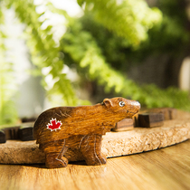 Canadian imported magnetic refrigerator stickers Canadian features big brown bear