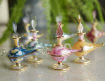 Egyptian handmade glass artwork Aladdin magic lamp fragrance bottle ornaments height 10cm