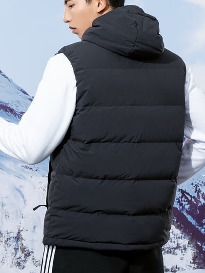 Adidas Down Vest 가을과 겨울 뉴 남자 민소매 재킷 따뜻한 조끼 후드 윈드 방송 다운 재킷 남자 Adidas Down Vest 가을과 겨울 뉴 남자 민소매 재킷 따뜻한 조끼 후드 윈드 방송 다운 재킷 남자
