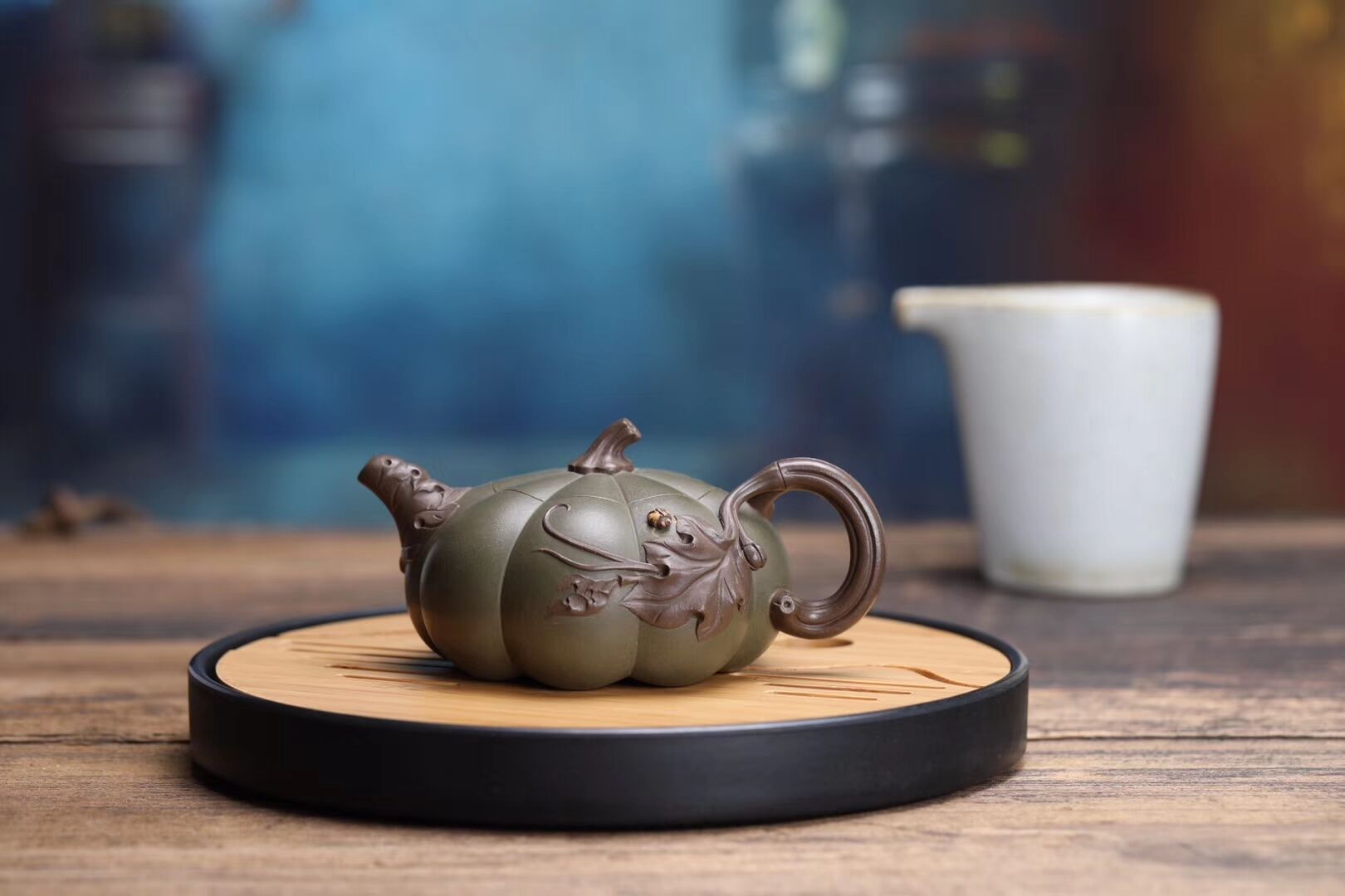 宜兴紫砂茶壶全纯手工茶具名家正品原矿绿泥紫泥王红娟双色南瓜壶