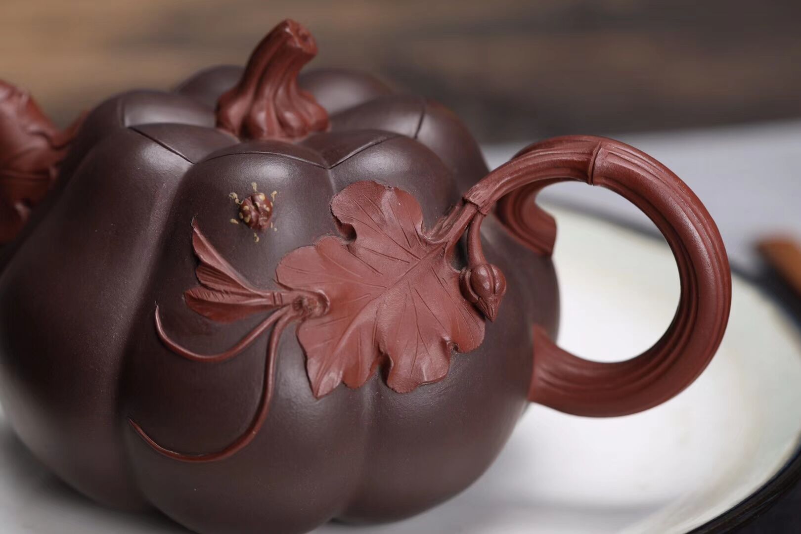 宜兴紫砂茶壶名家泡茶壶国工王红娟纯手工原矿紫泥红泥双色南瓜壶