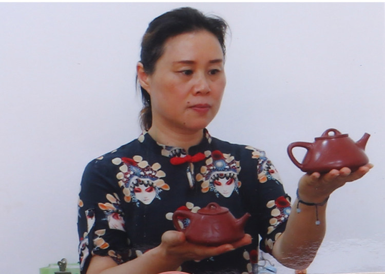 宜兴名家紫砂茶壶功夫茶具国工王红娟纯手工子冶石瓢壶满刻大红袍