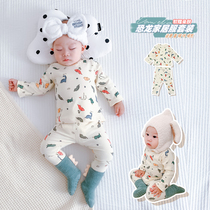 Luca Mother Dinosaur Home Conserved Split Suit of male and female children Conjoined clothes Climbing Suit Infants 3-24 months of autumn and winter New products