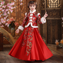 Childrens Handmaid Womens Winter Tang dress Byyear girls ancient dress Skirt Thickened China Wind Super Fairys Flagship Dress