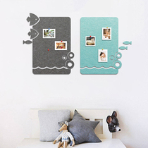 Felt cork photo wall decoration living room sofa background wall stickers Kindergarten Office culture self-adhesive wall stickers