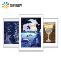 Psychological counseling room bifid diagram impossible illusion Decorative wall sticker Corridor wall painting pun wall chart 3 pieces