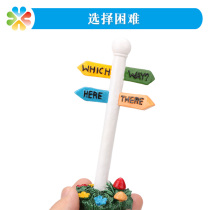 Boke heart psychological sand table sand sand tools difficult road signs indication direction identification resin model ornaments props