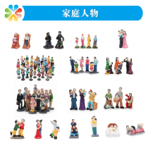 Psychological sand table Sand figure Family harmony Violent husband and wife dispute Family of three Father and son couple map