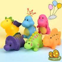 Childrens toy dinosaur soft rubber marine animal cartoon cute baby play water play baby bath water spray set