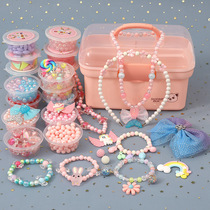 Color Beaded Necklace Bracelet Children Toys Girl Handmade diy Material Vision Amblyopia Training Beading