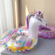 Net Red Flamingo Swimming ring female adult children water Mount inflatable toy unicorn Queen floating bed floating row