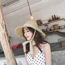 Adult Straw Hat sun hat sunscreen seaside holiday straw hat