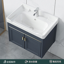 Toilet hand basin cabinet combination wall-mounted small-sized ceramic washbasin mini balcony simple washbasin