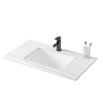 Rock Board Integrated Basin Marble Countertop Toilet Washbasin Bath Room Cabinet Washing Terrace home washbasin Single basin