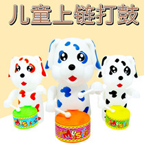 Childrens educational toy clockwork drumming Animal chain drumming dog beating drum cartoon Dalmatians kindergarten small gift
