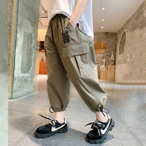 Childrens clothes boy summer fit pants 90% pants 2022 new CUHK child summer boy thin tooling casual pants