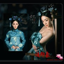 Photo studio photography beautiful photo female costume theme Qing Dynasty Gege Imperial Concubine flag suit sexy performance costume concubine