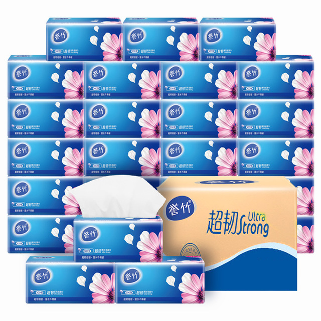 60 packs half a year, 300 sheets of super tough paper, a full box of household toilet paper towels, log face towels and paper napkins are affordable (1627207:27515176:Color classification:30 pack special)