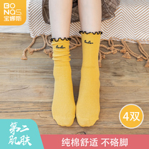 Pile socks ladies autumn and winter long cotton socks tide Net red Korean cute Japanese wild sleep socks