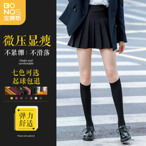 Stockings womens autumn and winter calf socks Japanese jk socks in the knee socks ins tide black high tube thin leg stockings
