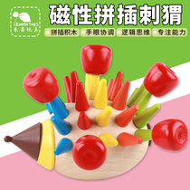 Hedgehog puzzle toy girl 1-2-3 years old childrens puzzle force development 4-6 boys fine action building blocks assembly