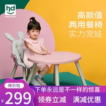 Good boy Xiaolong Habi baby dining chair Childrens dining chair Mushroom dining chair Rabbit version multi-function one chair dual-use