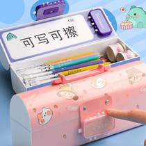 Pencil case with whiteboard can write elementary school childrens pencil case Childrens pen bag with multi-function password lead pencil case