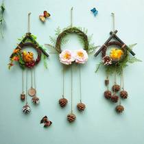 Entrance door Entrance Decoration Creative Personality Wall-mounted Flower Ring Door Cards Living Room Bedroom Wall Pendants Wall Accessories Swaying Pieces