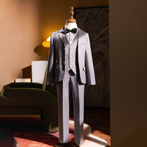 Childrens suit handsome English flower dress boy dress boy in small suit boy in the big boy piano show clothing autumn