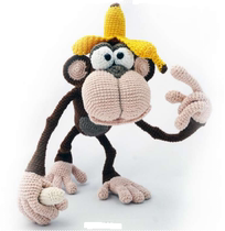 238 Monkey weaving drawing doll Chinese illustration crochet electronic drawing wool tutorial