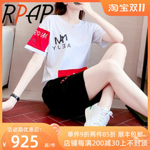 RPAP five-point pants casual fashion sportswear suit womens summer loose foreign style age-reducing small two-piece tide