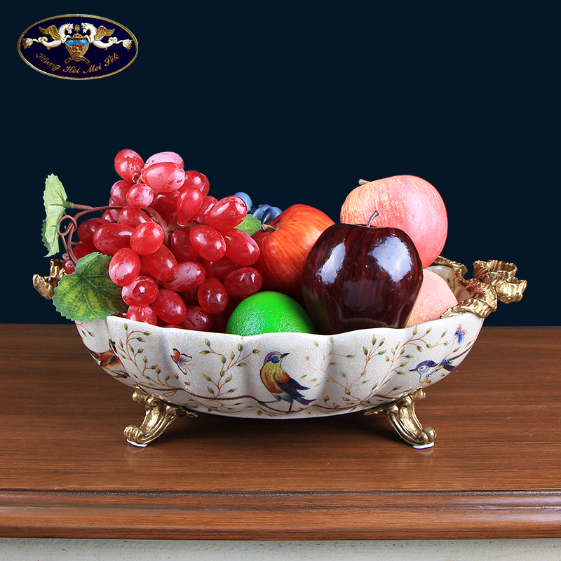 European ceramic fruit bowl sitting room creative household high - grade American household act the role ofing is tasted tea table compote handicraft furnishing articles