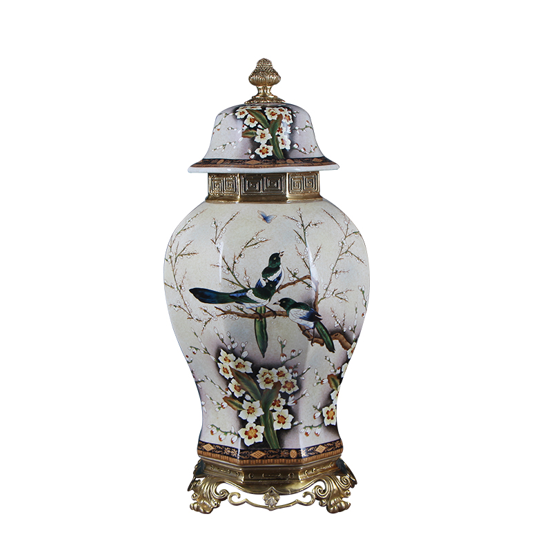 European classical household soft adornment the general pot of furnishing articles American ceramic storage tank sitting room porch club house decoration