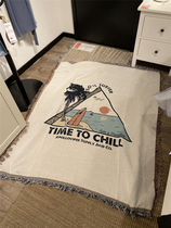 Sanya Outdoor Beach Coconut Island Tropical Time Blankets Camping Picnic Blanket Surf Beach Towels