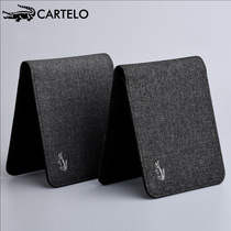 Caravan Alligator Mens New Wallet Short Cross Section Business Men Trends Fashion Youth Large Capacity Leather Clip Tide Cards