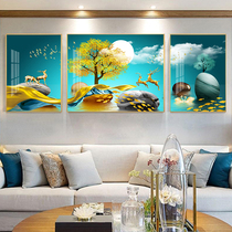 living room decorative painting modern hanging painting sofa background wall elk bedroom nordic crystal porcelain trio light luxury painting background painting
