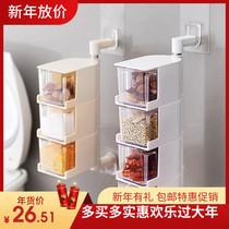 Corner rack European style small seasoning box Wall storage rack Storage seasoning vintage drawer kitchen shelf
