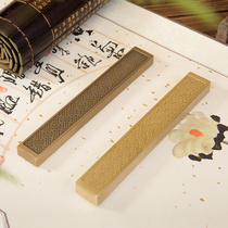 Pure copper antique large paperweight creative calligraphy pressed rice paper supplies metal town ruler four treasures thickened town ruler