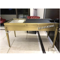 Jewelry counter negotiate table stainless steel glass glass counter to look at the luxury jewelry store customized
