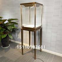 High-end fine glass cabinet jewelry display cabinet wall high-rise cabinet corner cabinet window stainless steel sample jewelry exhibition cabinet