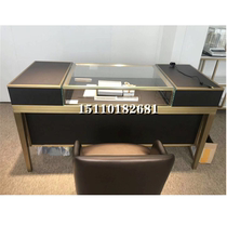 Jewelry shop studio display cabinet metal negotiate Table on the island experience stand with drawer showcase customization
